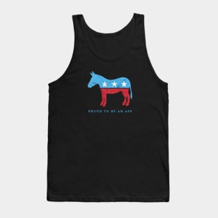 Proud to be... {a democrat} funny political play on DNC donkey Tank Top